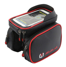 SAVA Front Bicycle Bag Waterproof Cycling Bike Frame Tube Bag Double Pouch Cycling  Bags for 6.2inch Cell Phone Smartphone Case