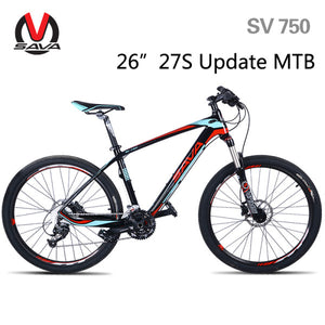 SAVA 26"/27.5" Carbon Fiber Frame MTB Mountain Bike-SV750/SV550 27S/30S Bicycle Cycle Bicicleta SHIMANO Hydraulic Brake 3 Colors