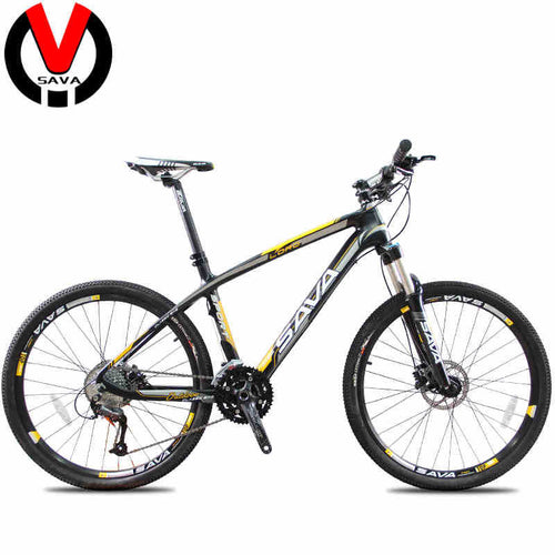 SAVA Carbon Fiber 26inch MTB Mountain Bike-Madrid 27S/30S Double Disc Brake Bicycle & SHIMANO/ 30S MicroSHIFT Derailleur 3Colors