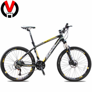 SAVA Carbon Fiber 26inch MTB Mountain Bike-Madrid 27S/30S Double Disc Brake Bicycle & SHIMANO/ 30S MicroSHIFT Derailleur 3Colors