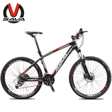 SAVA Carbon Fiber 26inch MTB Mountain Bike-Madrid 27S/30S Double Disc Brake Bicycle & SHIMANO/ 30S MicroSHIFT Derailleur 3Colors