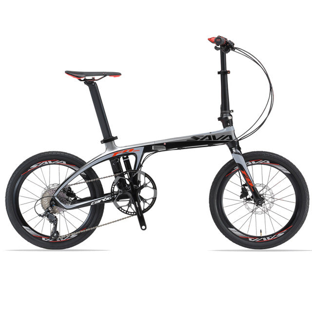 SAVA 20 inch Folding Bike T700 Carbon Fiber Frame Ultralight 9