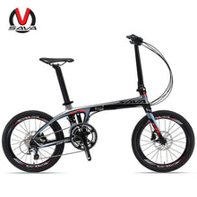 SAVA Folding Bike Carbon Fiber Frame 20 inch SHIMANO 22 Speed SHIMANO 105 5800 Group Set Mini Compact City Bike Disc Brake