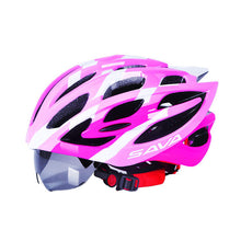 SAVA Adjustable Adults Cycling Bike Helmet with Inner Padding 25 Vents Integrally Molded Bicycle Helmets Goggles with 2 Lens