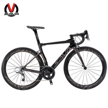 SAVA Phantom 5.0 700C Carbon Fiber Road Bike Cycling Bicycle SRAM FORCE 22 Speed Group Set HUTCHINSON 25C Tire Fizik Saddle