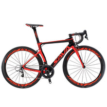 SAVA Phantom 5.0 700C Carbon Fiber Road Bike Cycling Bicycle SRAM FORCE 22 Speed Group Set HUTCHINSON 25C Tire Fizik Saddle