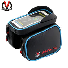 SAVA Waterproof Cycling Front Bag Touch Screen Bike Bag Tube Frame Pannier Double 3 Sizes Supply Pouch Phone Bicycle Bag