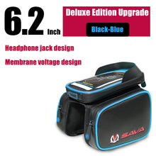 SAVA Waterproof Cycling Front Bag Touch Screen Bike Bag Tube Frame Pannier Double 3 Sizes Supply Pouch Phone Bicycle Bag