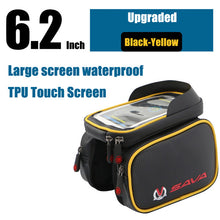 SAVA Waterproof Cycling Front Bag Touch Screen Bike Bag Tube Frame Pannier Double 3 Sizes Supply Pouch Phone Bicycle Bag