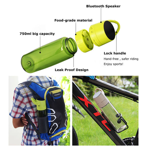 SAVA Water Bottle Bicycle Bottle Bluetooth Cycling Cattle garrafa ciclismo 650 ML Bike water bottle with MP3 Player Music Cattle