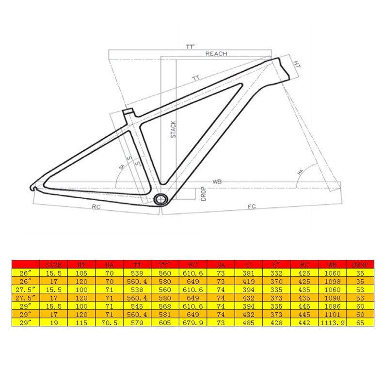 Sava bike 2024 size chart