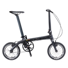 SAVA Folding Bike Folding Bicycle 14 inch Carbon Fiber Frame Single-Speed Urban  Bike Mini City Foldable Bike With Headlights