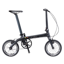 SAVA Folding Bike Folding Bicycle 14 inch Carbon Fiber Frame Single-Speed Urban  Bike Mini City Foldable Bike With Headlights