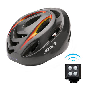 SAVA Bicycle helmet Bike helmet Night cycling safe helmet with turning light LED Wireless control USB charge Helmet Universal