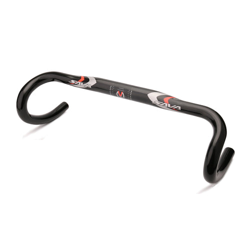 SAVA Full UD Carbon 420/440mm Bike Handlebar Glossy Black Cycling Road Bicycle Handlebars 31.8mm Drop Bent Bar Bike Accessories